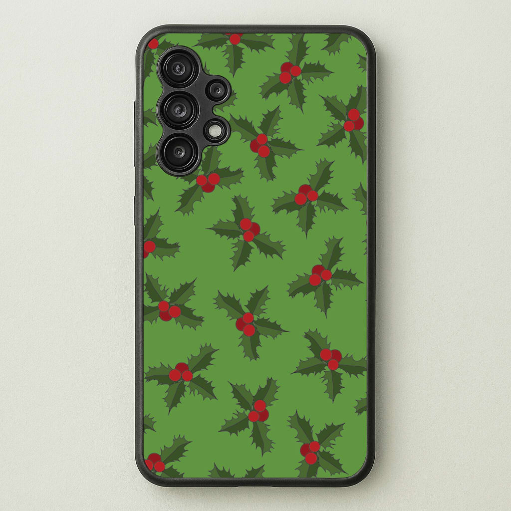 Holly Pattern - Christmas Patterns Phone Case for Galaxy A13