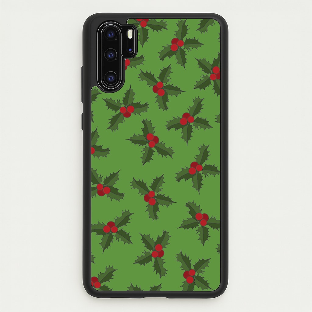 Holly Pattern - Christmas Patterns Phone Case for Huawei P30 Pro