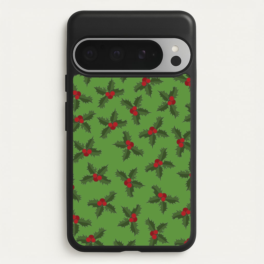 Holly Pattern - Christmas Patterns Phone Case for Google Pixel 9 Pro XL