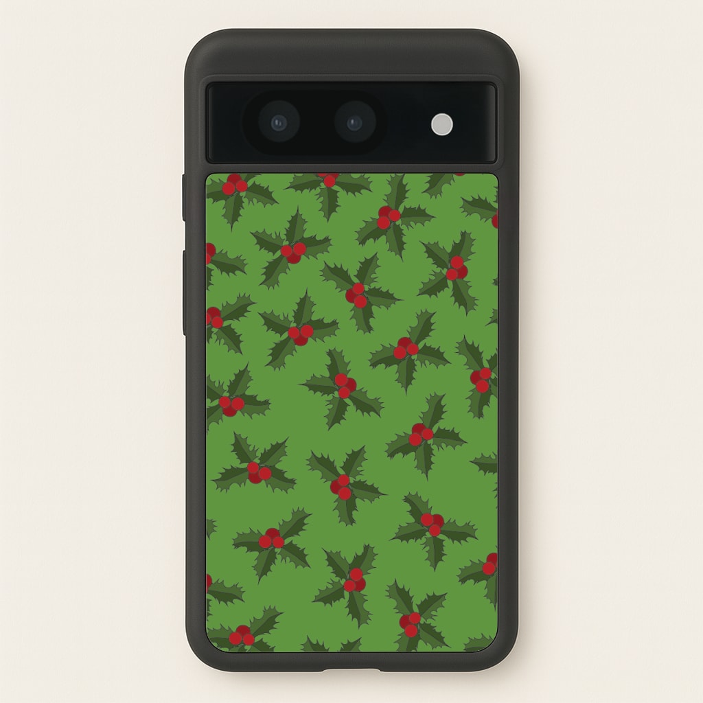 Holly Pattern - Christmas Patterns Phone Case for Google Pixel 8a