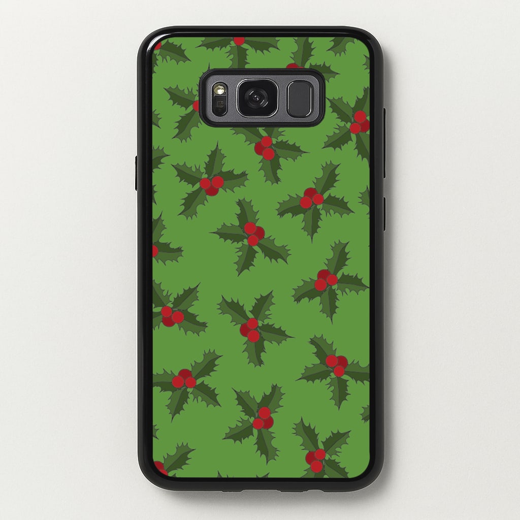 Holly Pattern - Christmas Patterns Phone Case for Galaxy S8