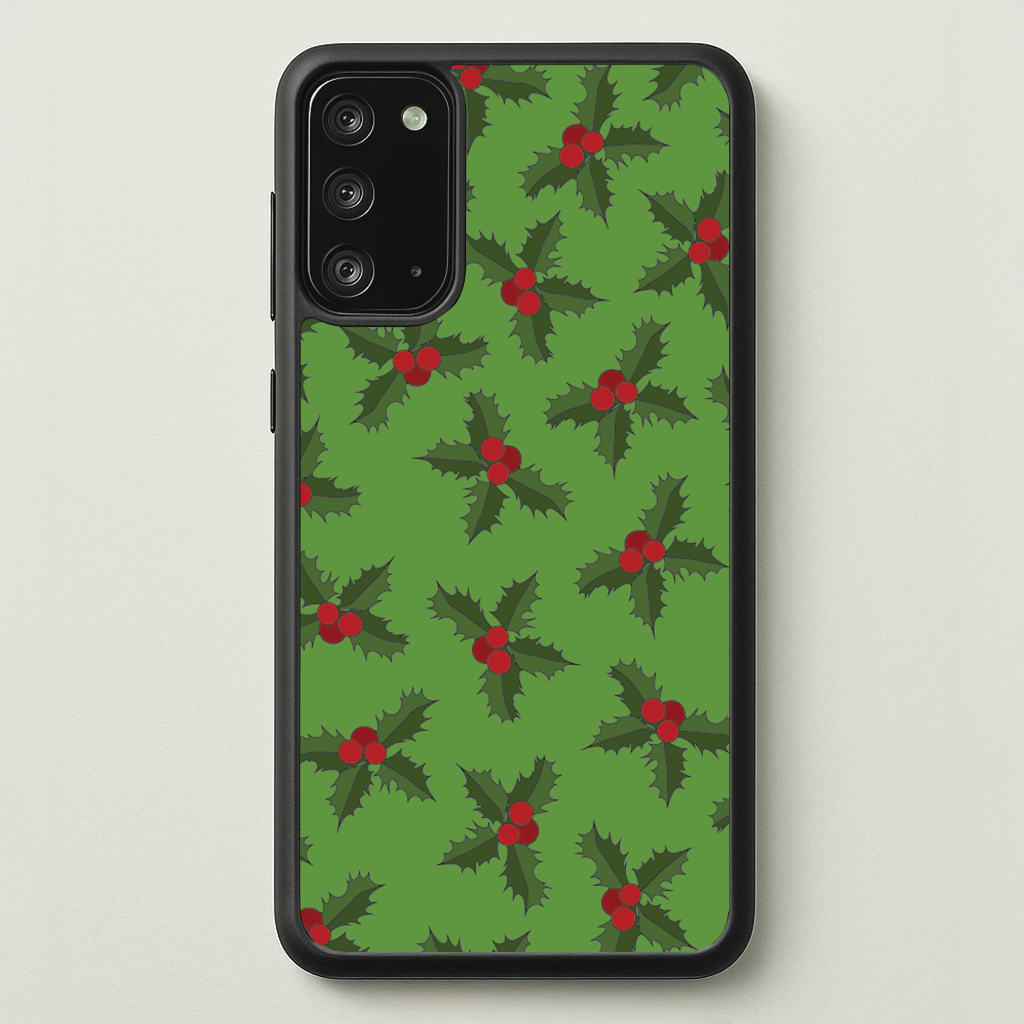 Holly Pattern - Christmas Patterns Phone Case for Galaxy Note 20