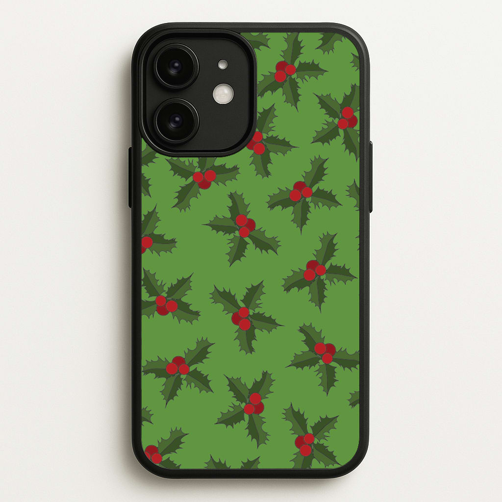 Holly Pattern - Christmas Patterns Phone Case for iPhone 11
