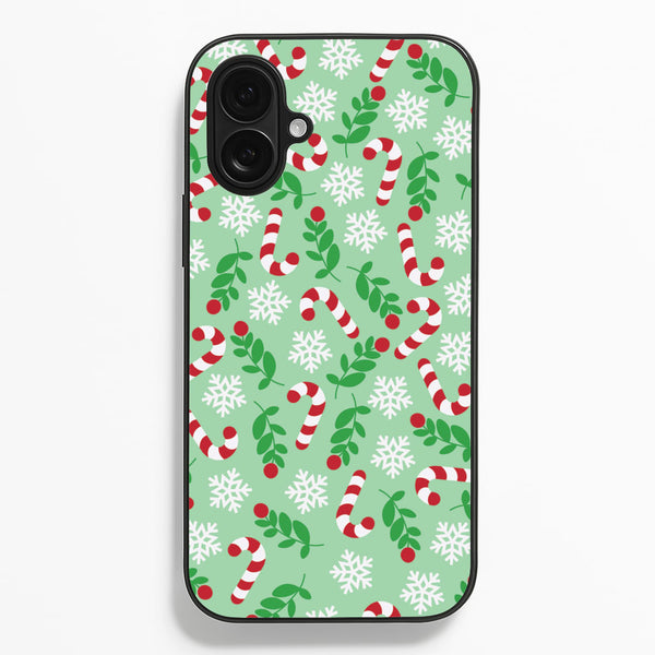 Snow Green Pattern - Christmas Patterns Phone Case for iPhone 16 Plus