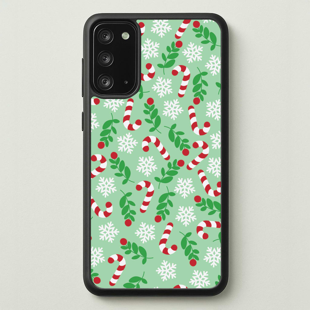 Snow Green Pattern - Christmas Patterns Phone Case for Galaxy Note 20