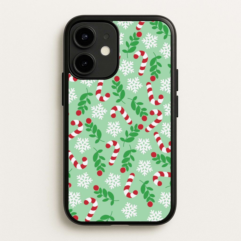 Snow Green Pattern - Christmas Patterns Phone Case for iPhone 12 / 12 Pro