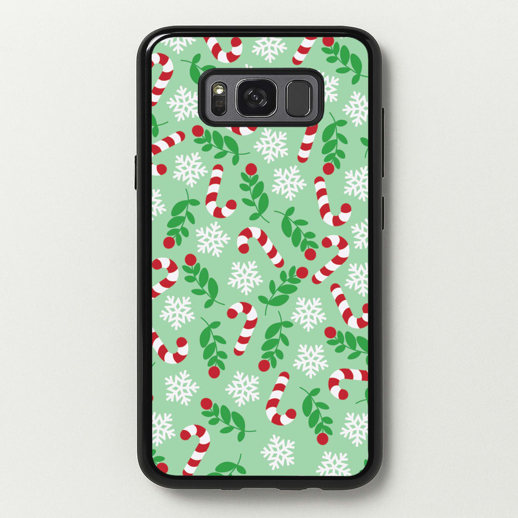 Snow Green Pattern - Christmas Patterns Phone Case for Galaxy S8 Plus