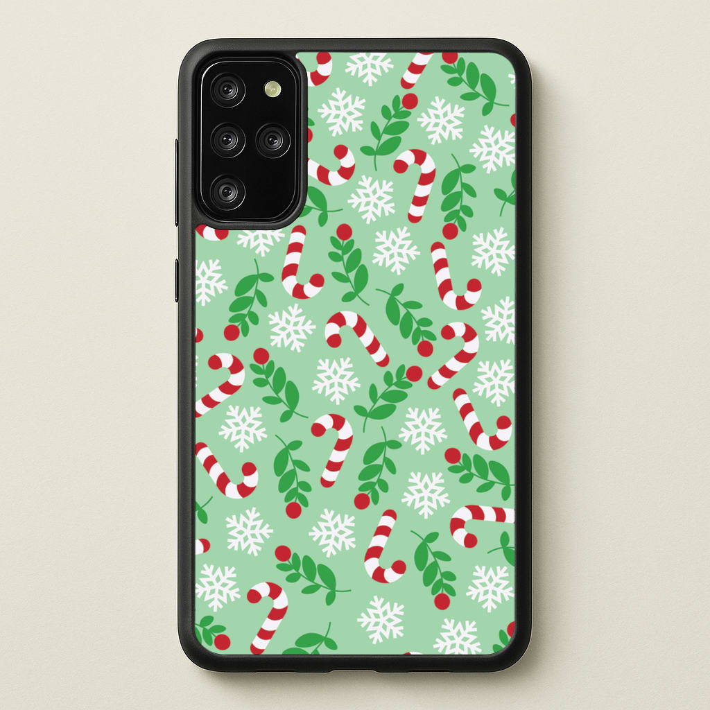 Snow Green Pattern - Christmas Patterns Phone Case for Galaxy S20 Plus