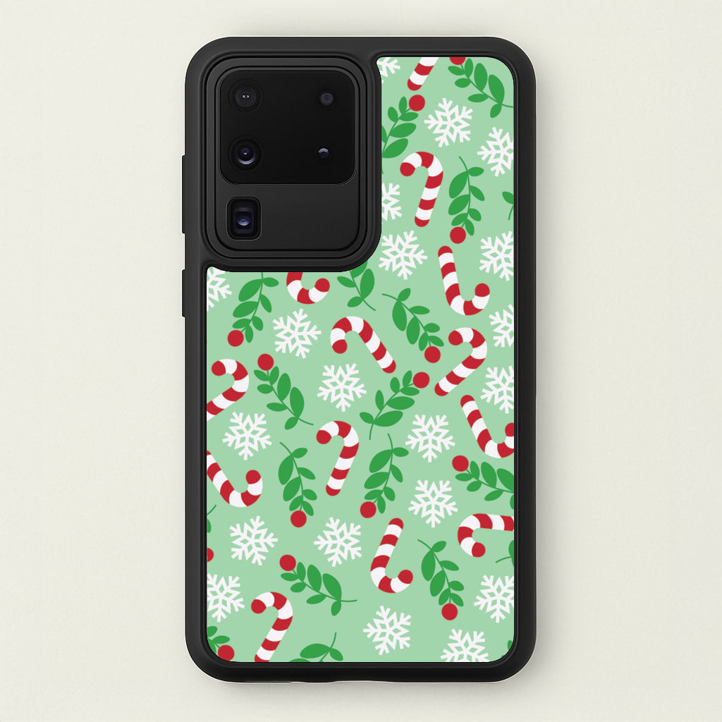 Snow Green Pattern - Christmas Patterns Phone Case for Galaxy S20 Ultra