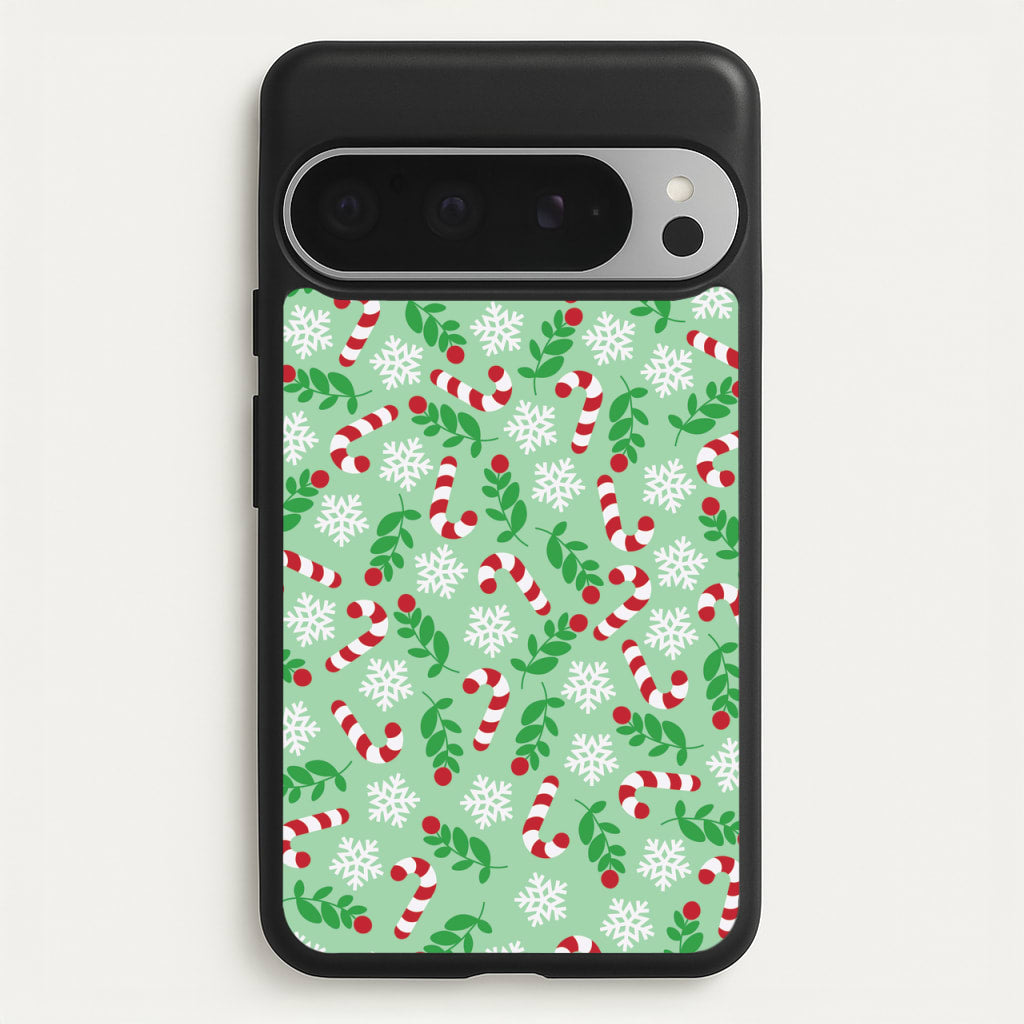 Snow Green Pattern - Christmas Patterns Phone Case for Google Pixel 9 Pro XL