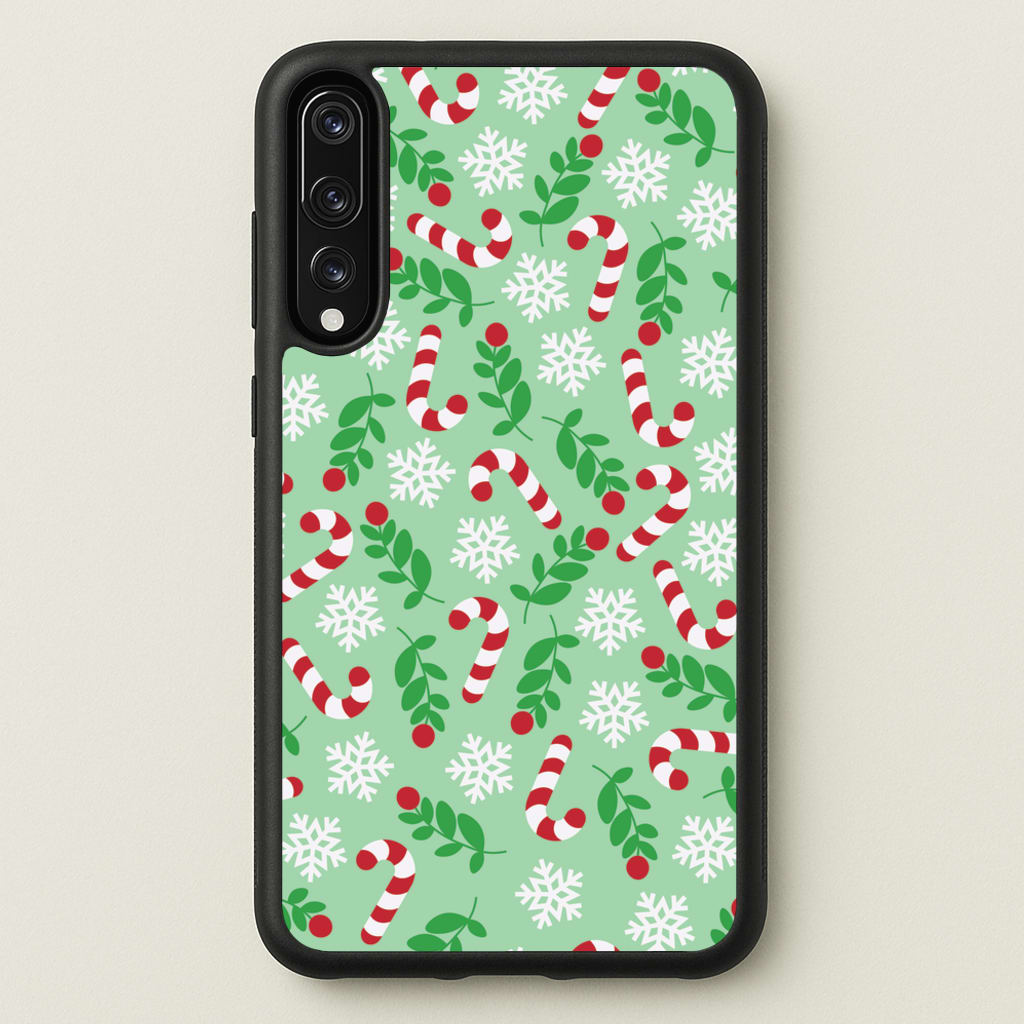 Snow Green Pattern - Christmas Patterns Phone Case for Huawei P20 Pro