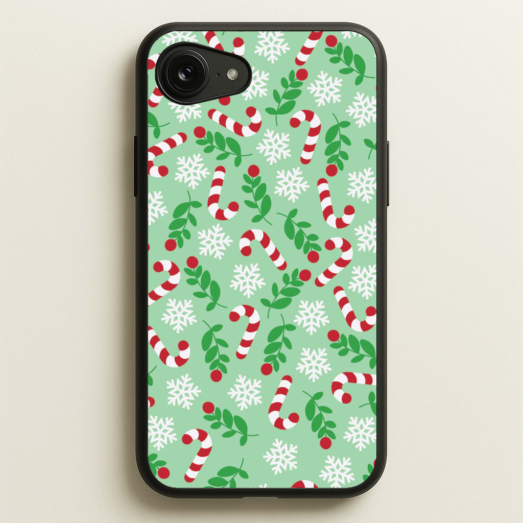 Snow Green Pattern - Christmas Patterns Phone Case for iPhone 16e