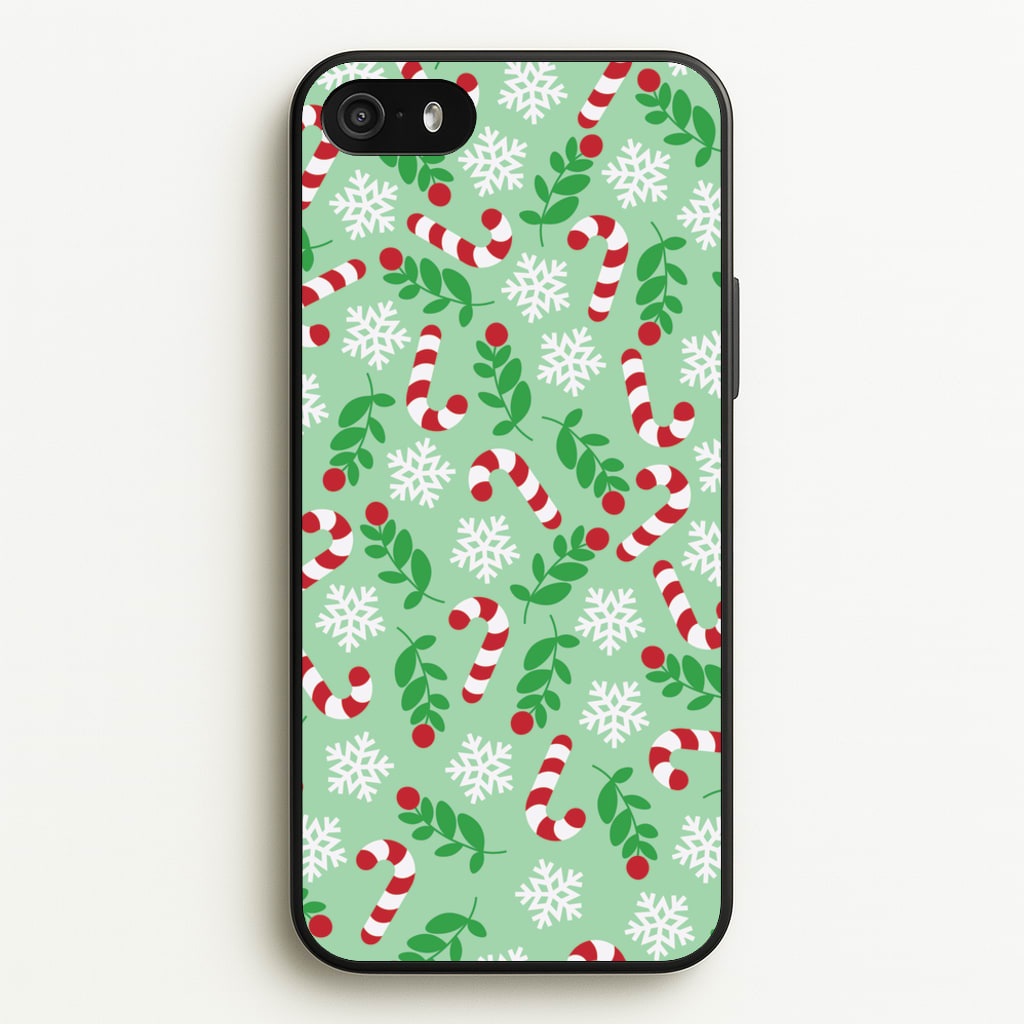 Snow Green Pattern - Christmas Patterns Phone Case for iPhone 5 / 5s / SE 2016