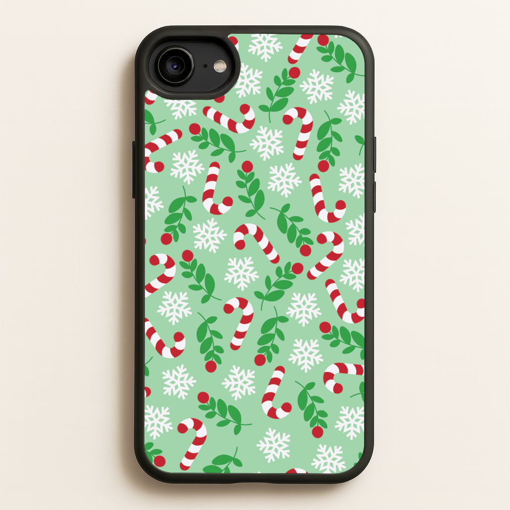 Snow Green Pattern - Christmas Patterns Phone Case for iPhone 6 / 7 / 8 / SE