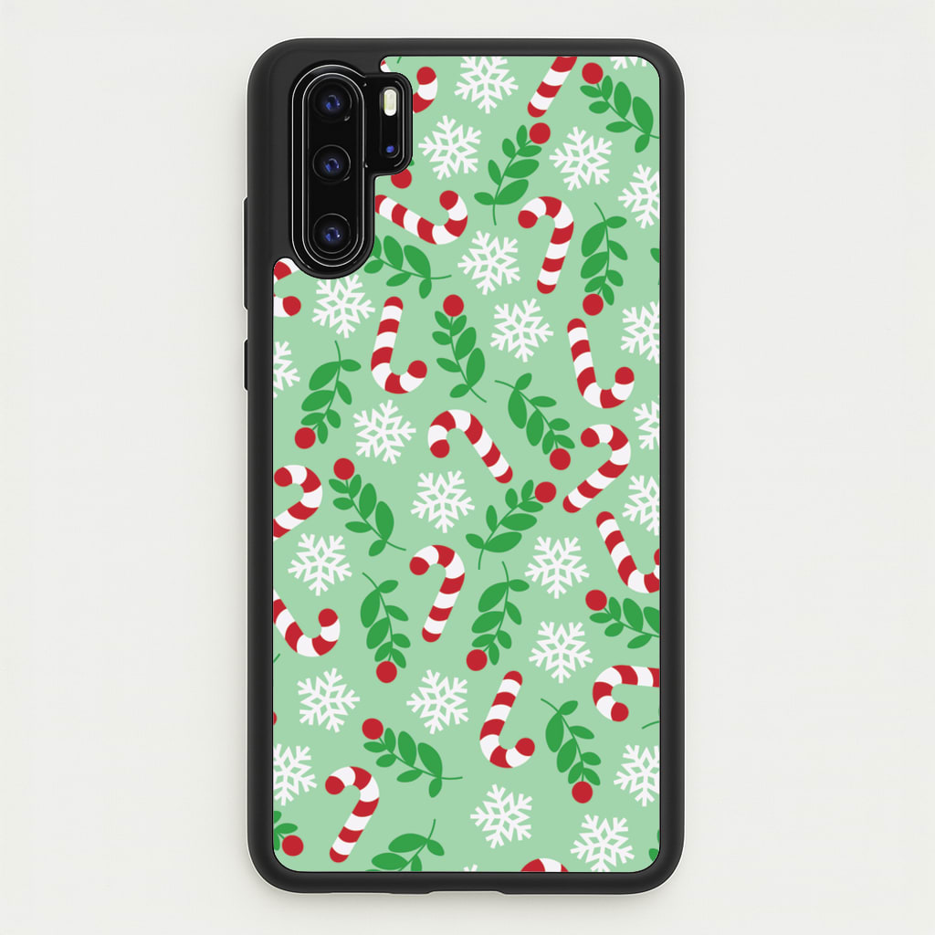 Snow Green Pattern - Christmas Patterns Phone Case for Huawei P30 Pro
