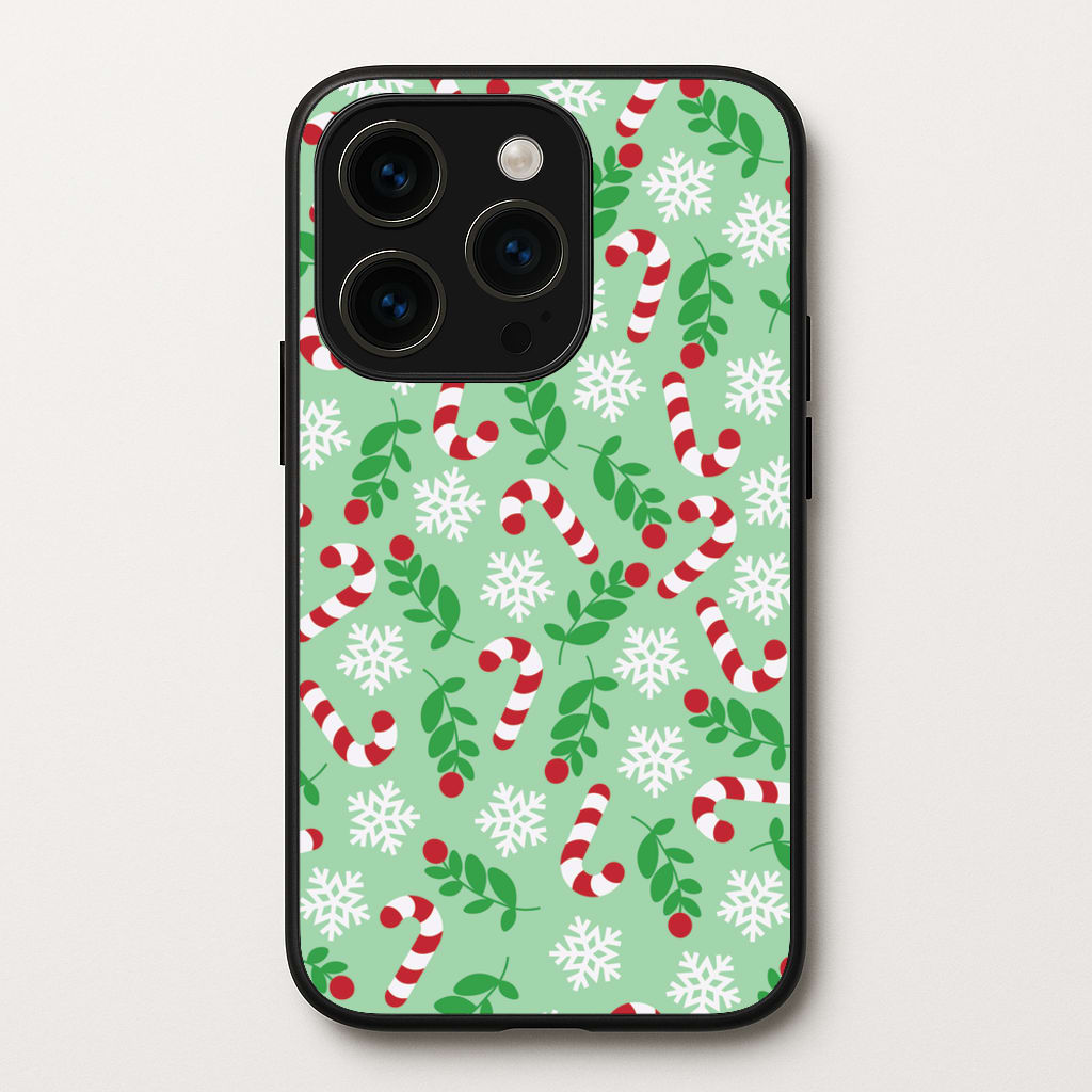Snow Green Pattern - Christmas Patterns Phone Case for iPhone 15 Pro Max