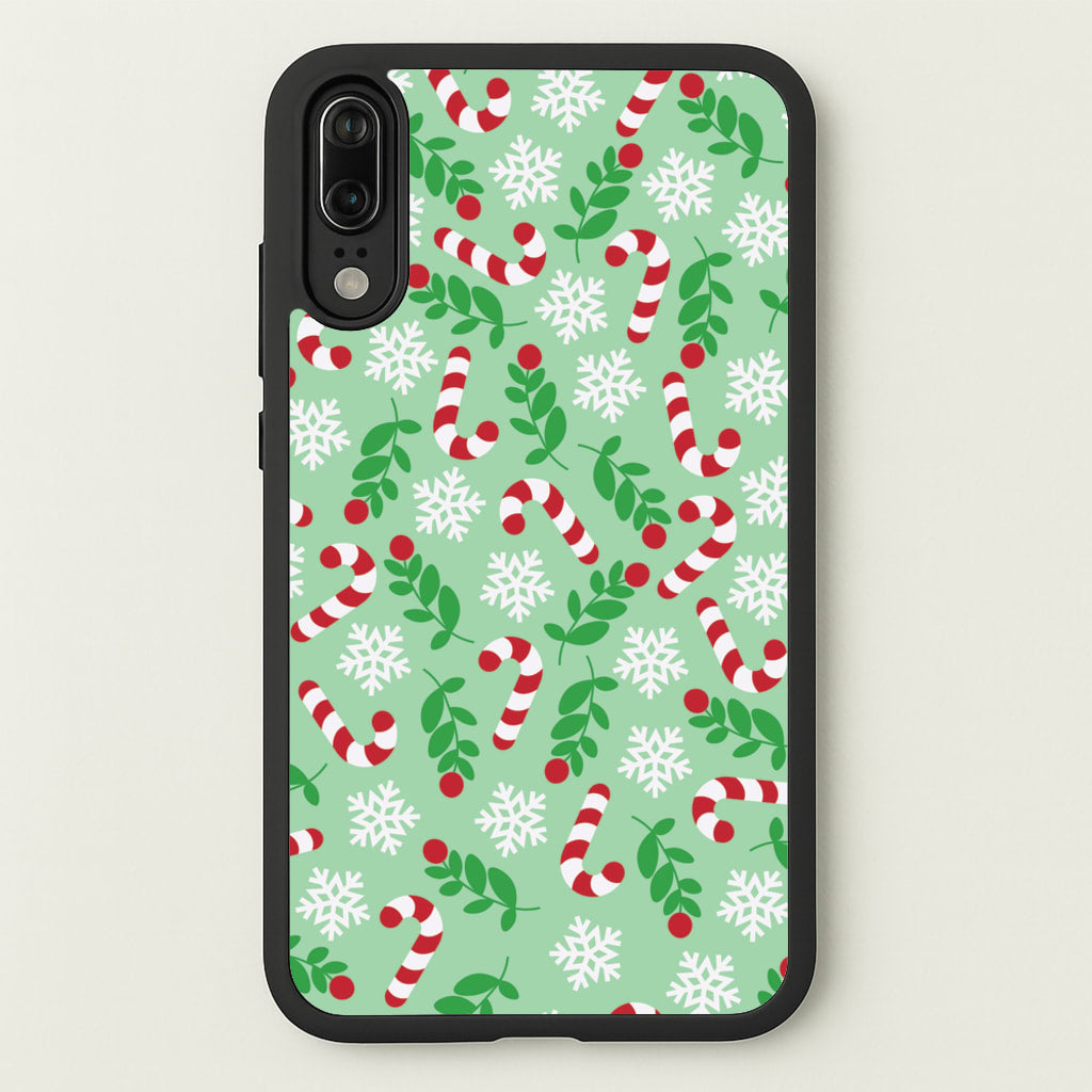 Snow Green Pattern - Christmas Patterns Phone Case for Huawei P20