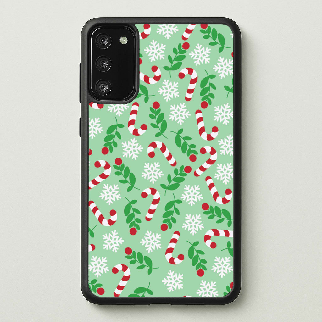 Snow Green Pattern - Christmas Patterns Phone Case for Galaxy S20