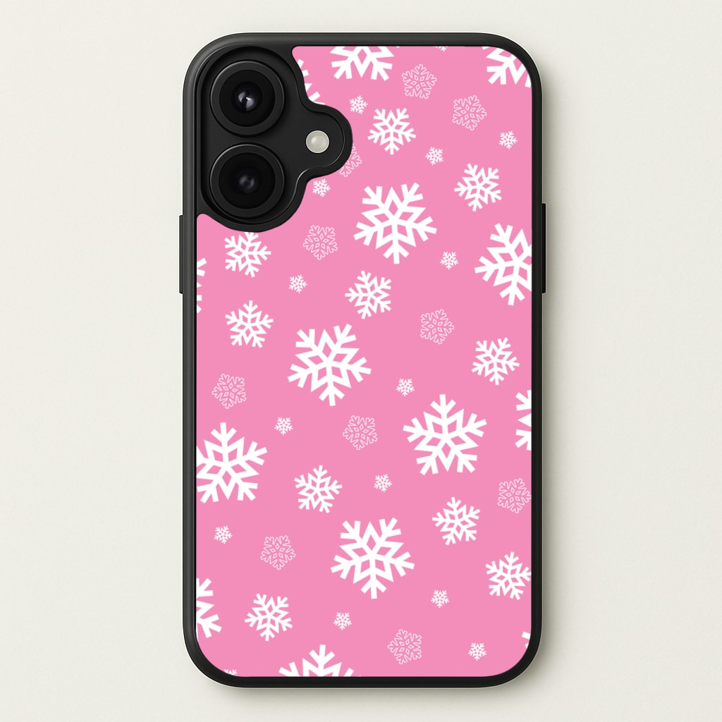 Snow Pink Pattern Phone Case for iPhone 17