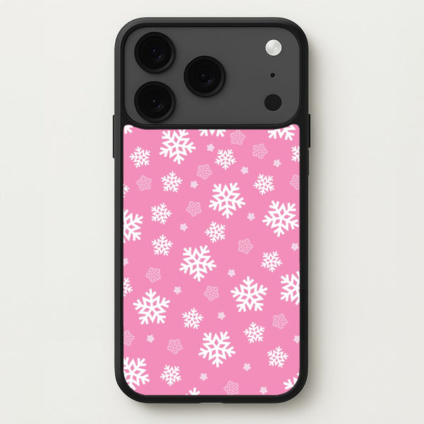 Snow Pink Pattern Phone Case for iPhone 17 Pro