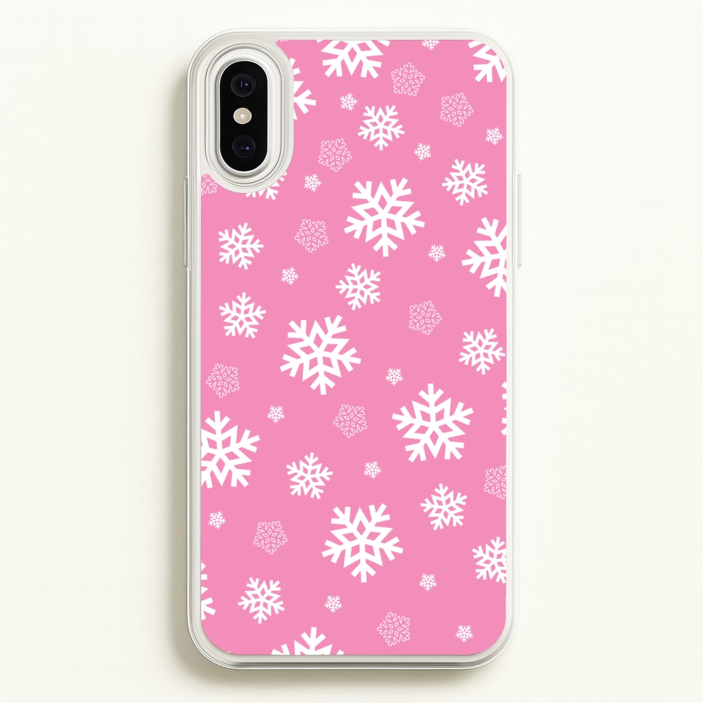 Snow Pink Pattern - Christmas Patterns Phone Case for iPhone XS Max