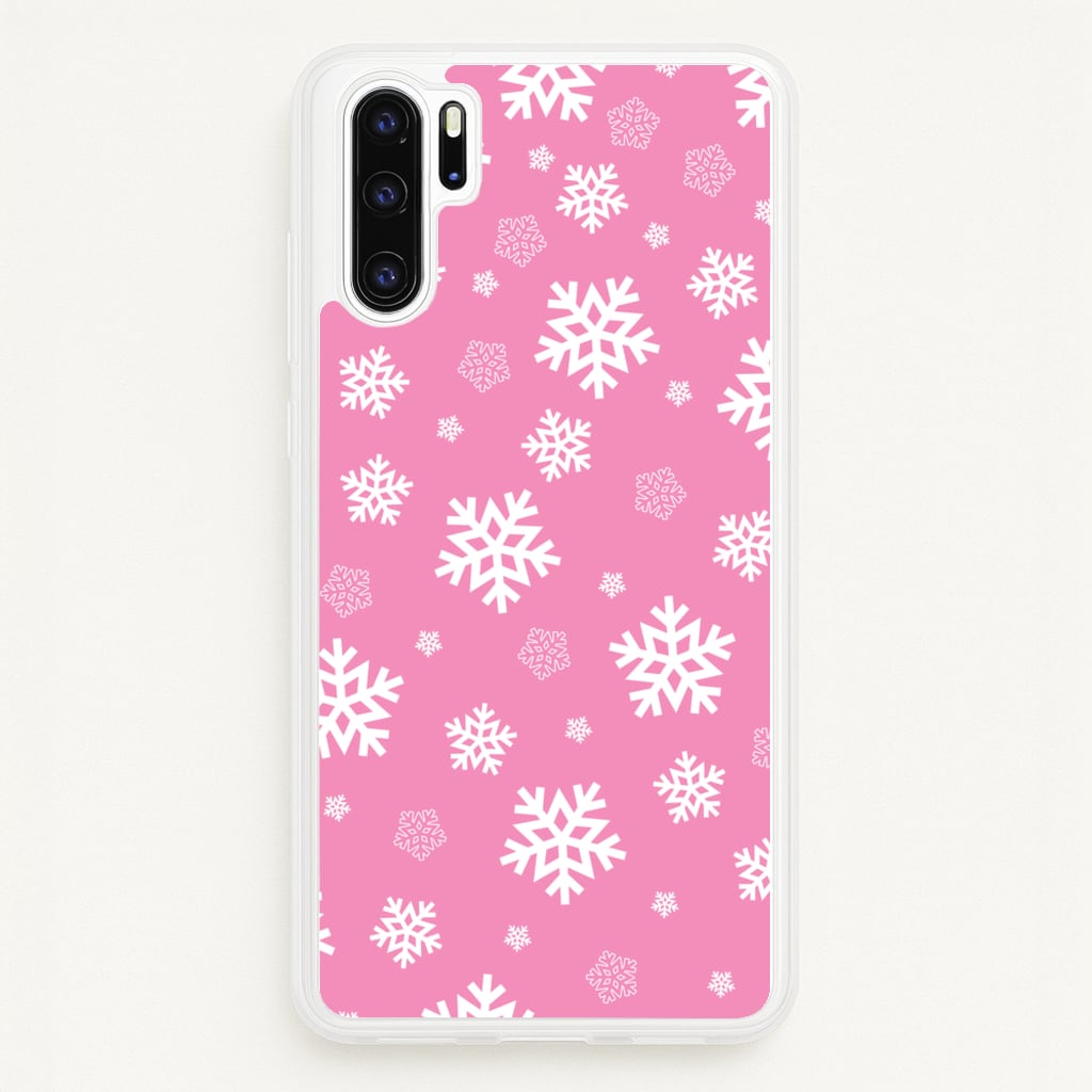 Snow Pink Pattern - Christmas Patterns Phone Case for Huawei P30 Pro