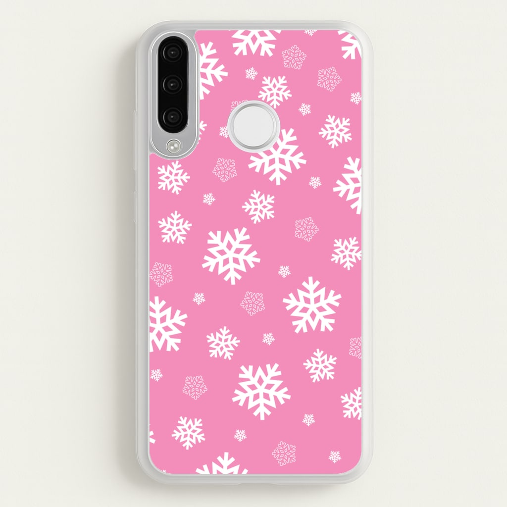 Snow Pink Pattern - Christmas Patterns Phone Case for Huawei P30 Lite
