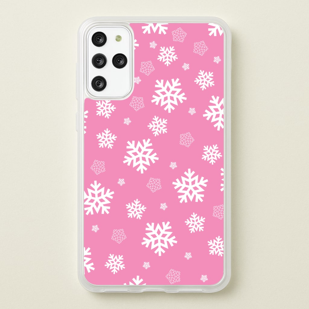 Snow Pink Pattern - Christmas Patterns Phone Case for Galaxy S20 Plus