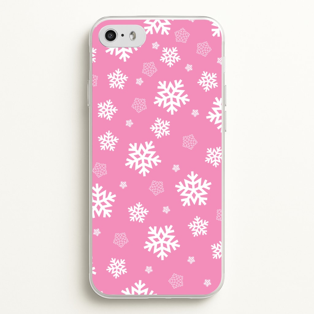 Snow Pink Pattern - Christmas Patterns Phone Case for iPhone 5 / 5s / SE 2016