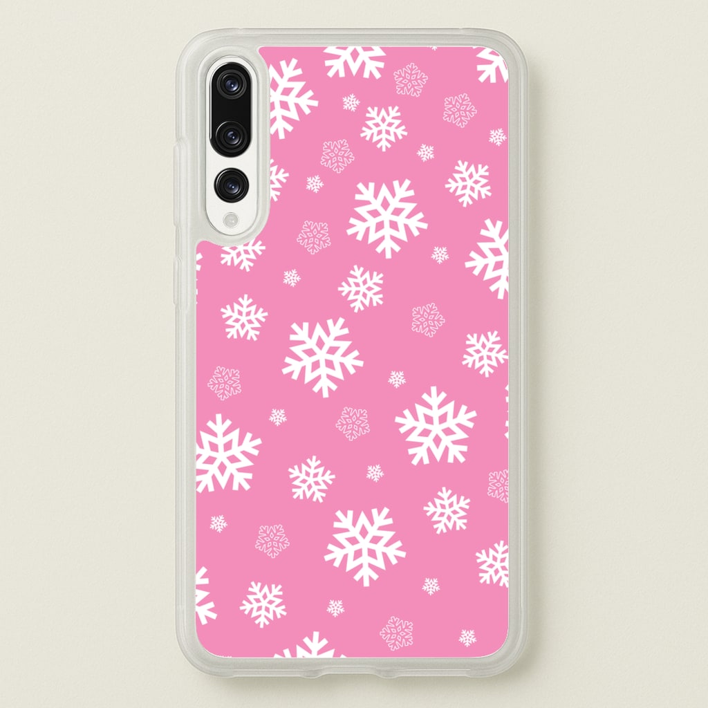Snow Pink Pattern - Christmas Patterns Phone Case for Huawei P20 Pro