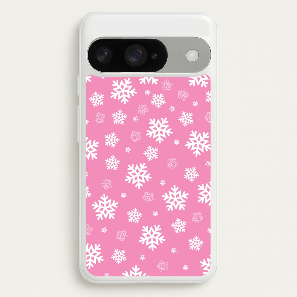 Snow Pink Pattern Phone Case for Google Pixel 10 / 10 Pro