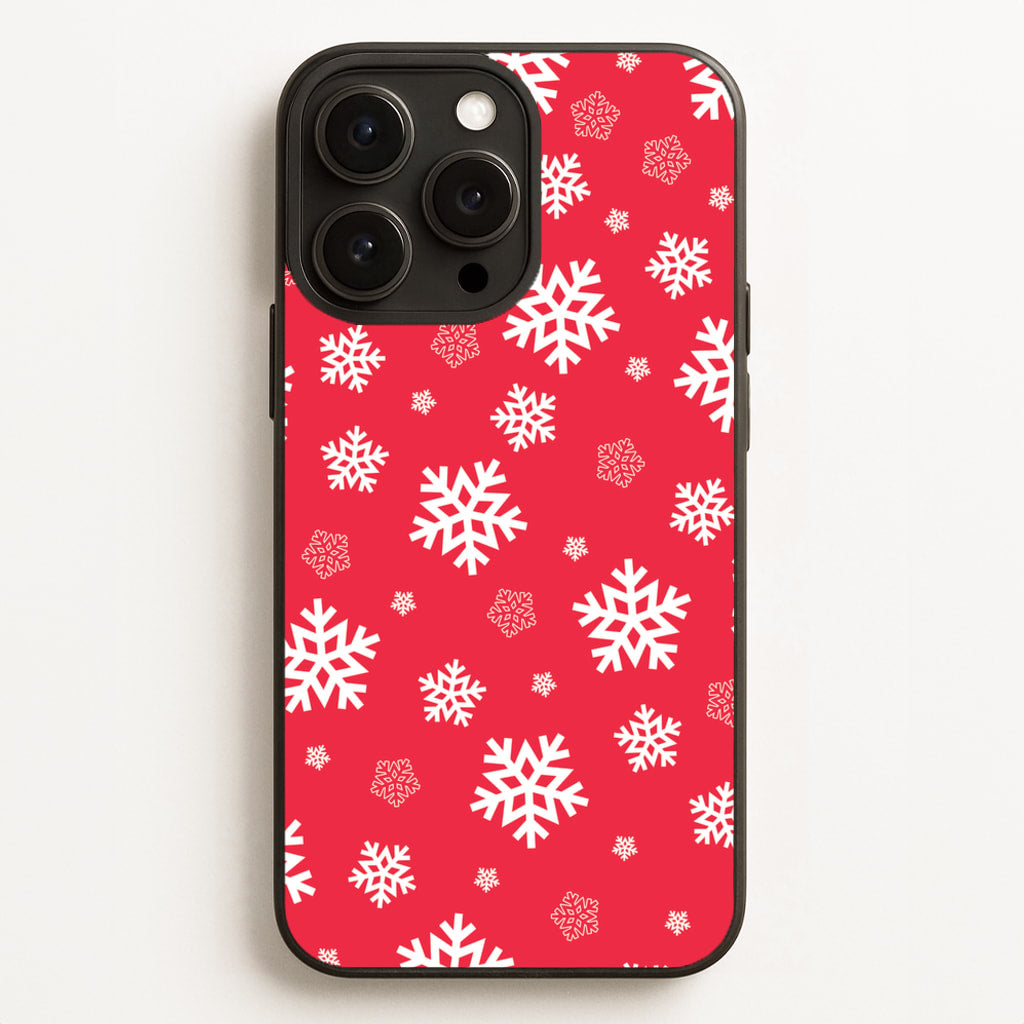 Red Snow Pattern - Christmas Patterns Phone Case for iPhone 12 Pro Max
