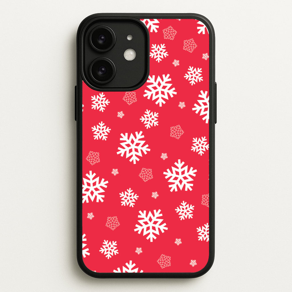 Red Snow Pattern - Christmas Patterns Phone Case for iPhone 11