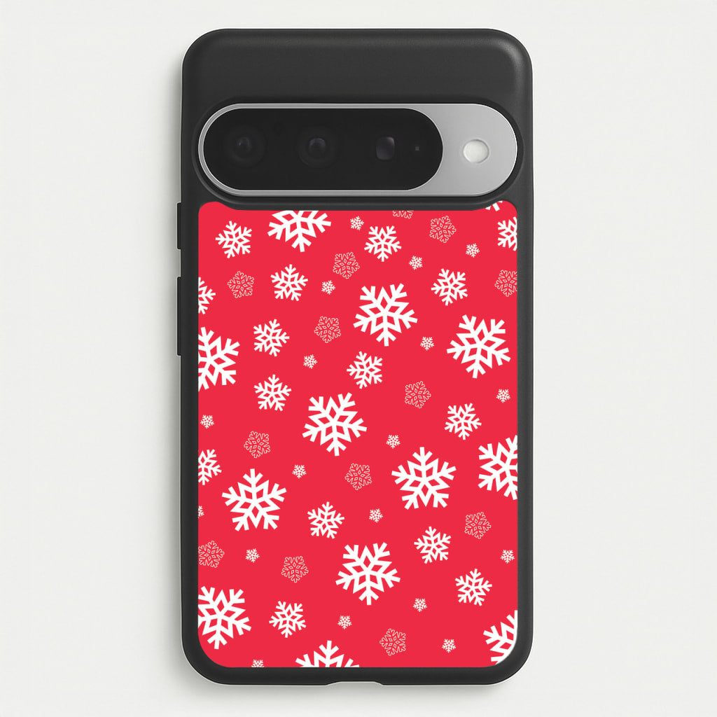 Red Snow Pattern Phone Case for Google Pixel 10 Pro XL