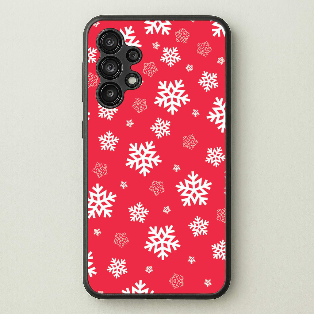 Red Snow Pattern - Christmas Patterns Phone Case for Galaxy A13