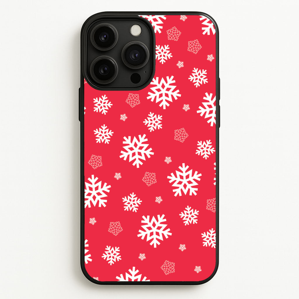 Red Snow Pattern - Christmas Patterns Phone Case for iPhone 13 Pro Max