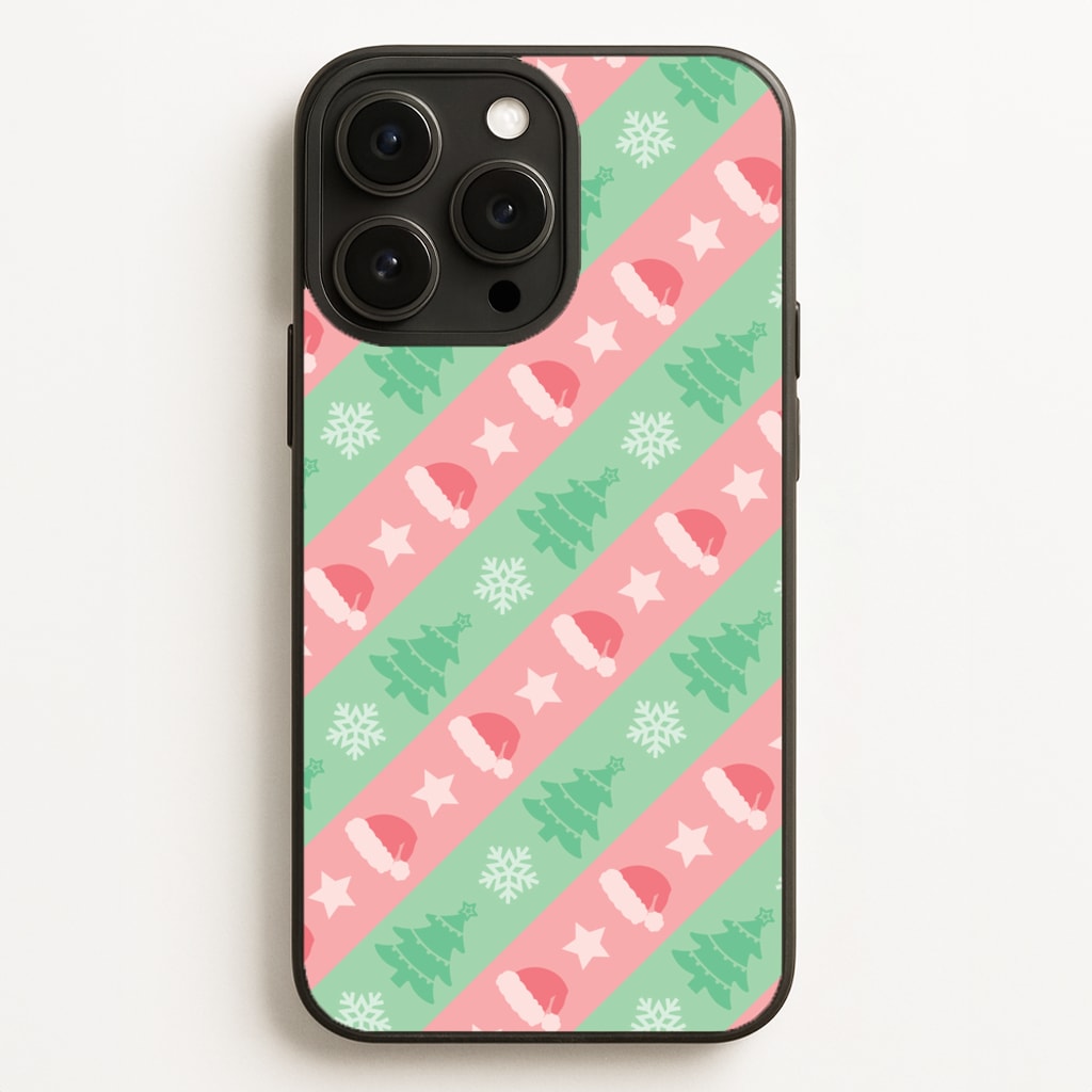 Hats And Trees Pattern - Christmas Patterns Phone Case for iPhone 16 Pro Max