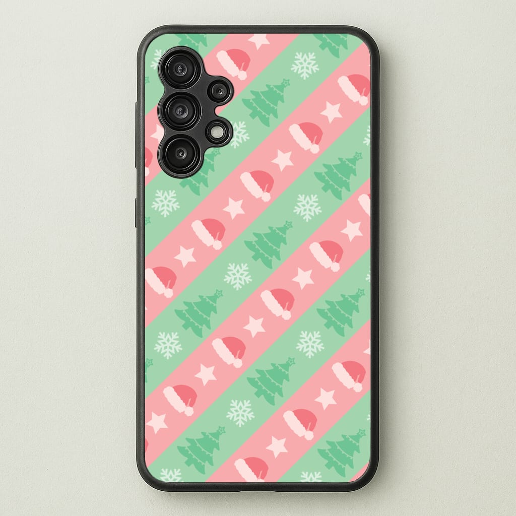 Hats And Trees Pattern - Christmas Patterns Phone Case for Galaxy A13