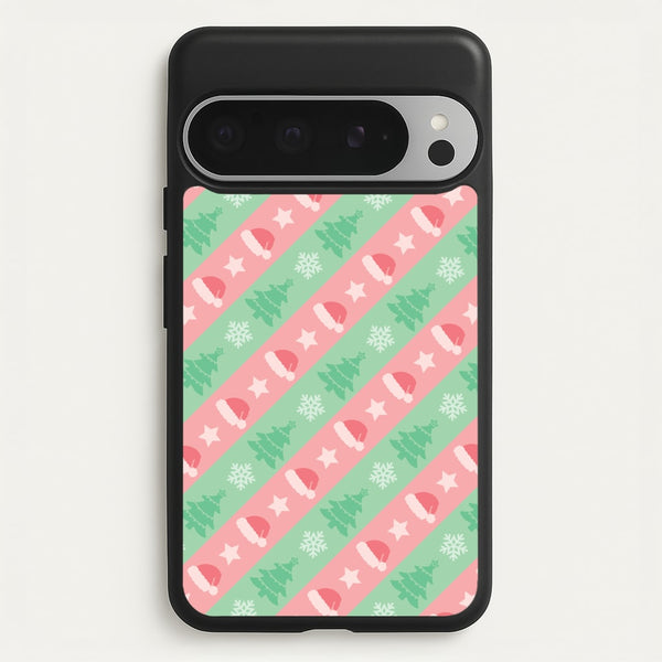 Hats And Trees Pattern - Christmas Patterns Phone Case for Google Pixel 9 Pro XL