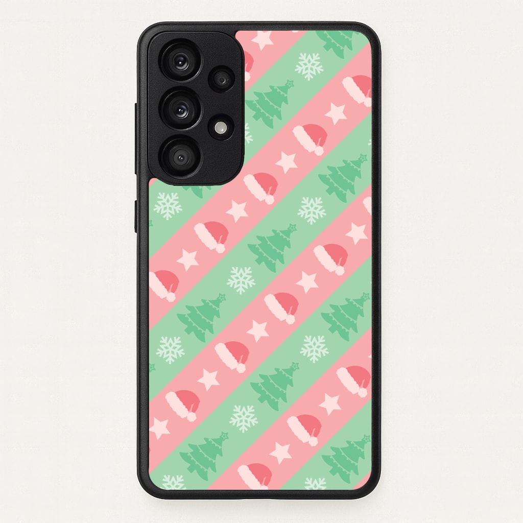 Hats And Trees Pattern - Christmas Patterns Phone Case for Galaxy A53