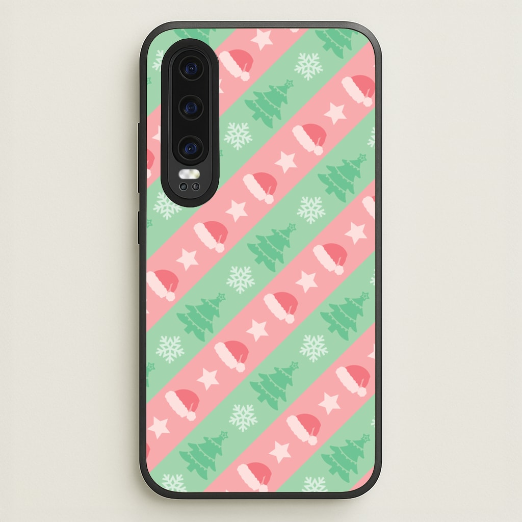 Hats And Trees Pattern - Christmas Patterns Phone Case for Huawei P30