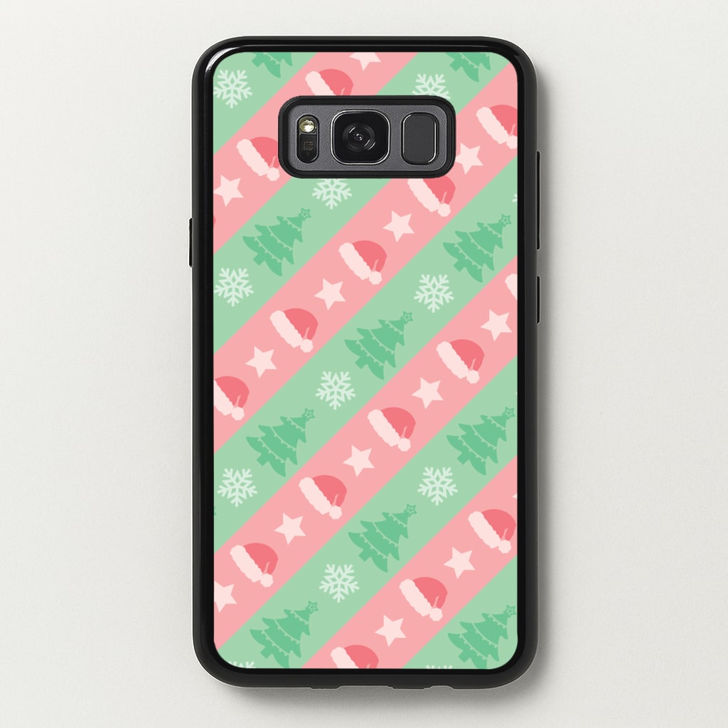 Hats And Trees Pattern - Christmas Patterns Phone Case for Galaxy S8 Plus