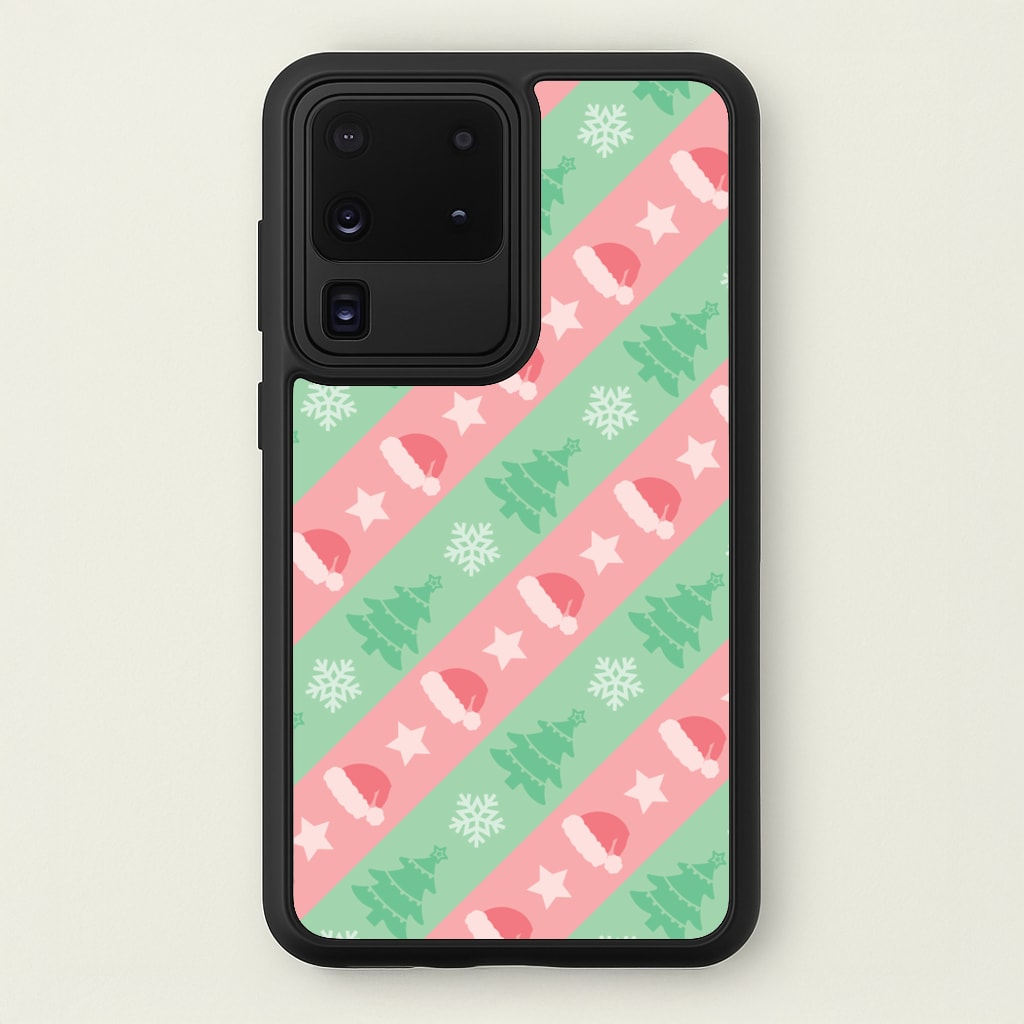 Hats And Trees Pattern - Christmas Patterns Phone Case for Galaxy S20 Ultra