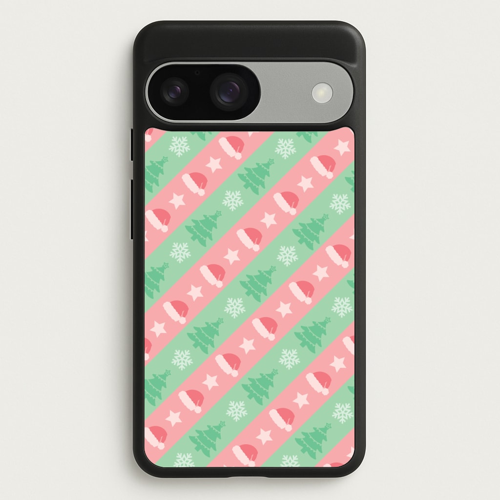 Hats And Trees Pattern - Christmas Patterns Phone Case for Google Pixel 9 / 9 Pro