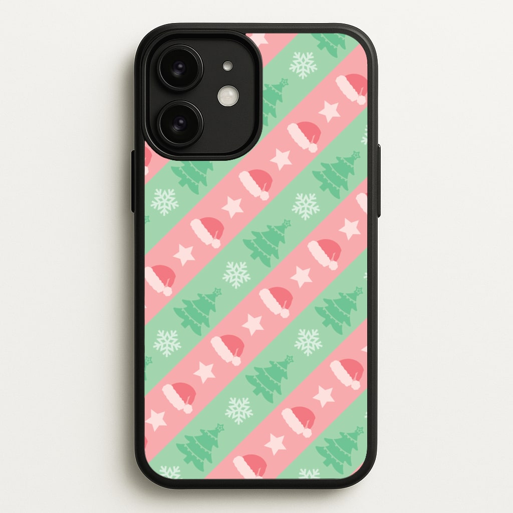Hats And Trees Pattern - Christmas Patterns Phone Case for iPhone 11