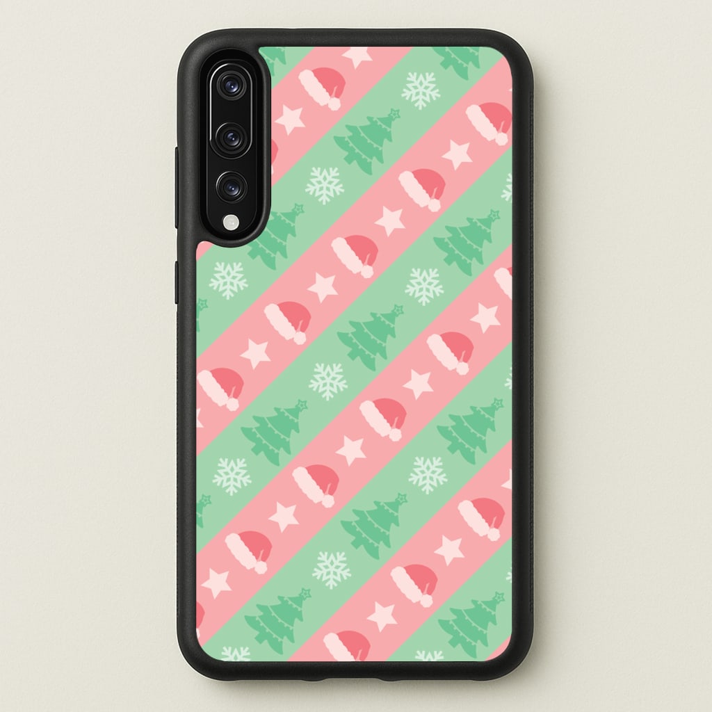 Hats And Trees Pattern - Christmas Patterns Phone Case for Huawei P20 Pro