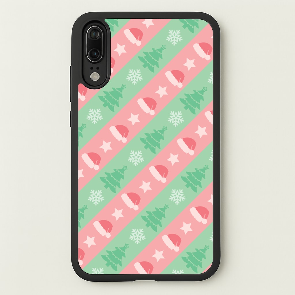 Hats And Trees Pattern - Christmas Patterns Phone Case for Huawei P20