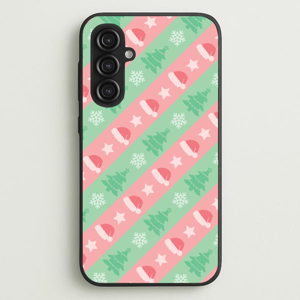 Hats And Trees Pattern - Christmas Patterns Phone Case for Galaxy S23FE