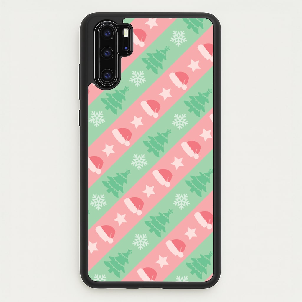 Hats And Trees Pattern - Christmas Patterns Phone Case for Huawei P30 Pro