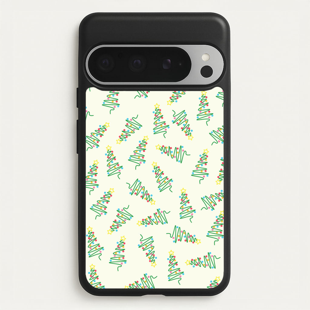 Wiry Tree Pattern - Christmas Patterns Phone Case for Google Pixel 9 Pro XL